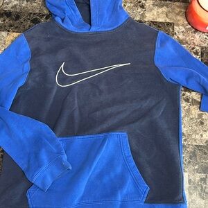 Nike hoodie blue on blue size XL